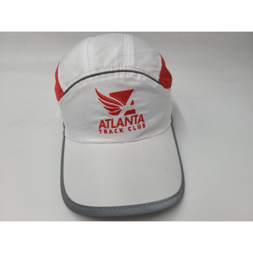 Atlanta Track Club Member Panel Adjustable Hat Cap Running Men Women White Red